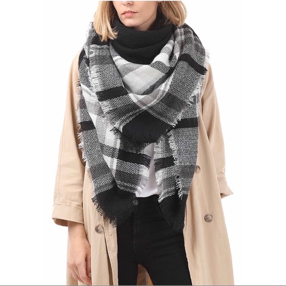 Accessories - Large Tartan Plaid Blanket Scarf